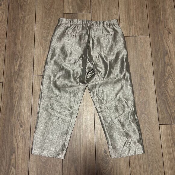Gap Women's Girlfriend Gold Shimmer Trousers - Picture 2 of 2